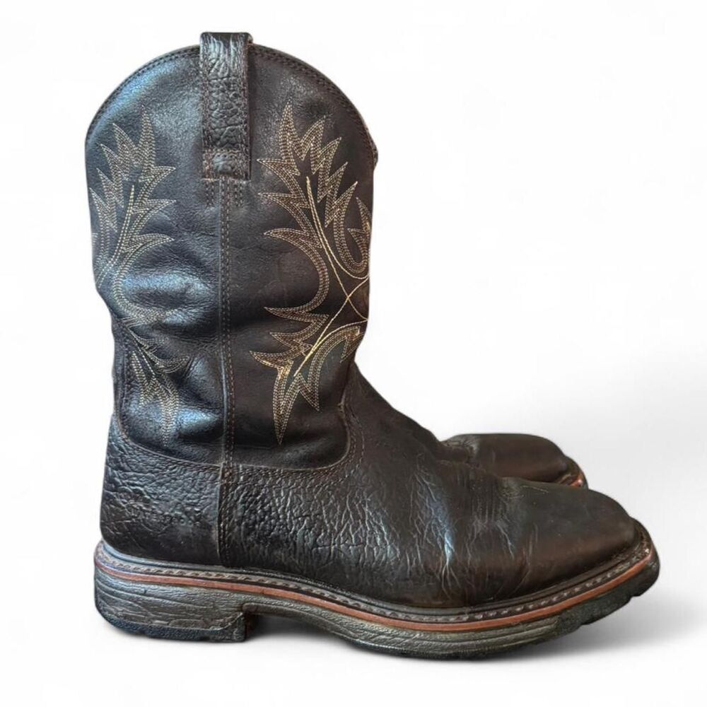 Ariat Work Waterproof EH Rated Men’s 11.5D Brown Leather Western Work Boots
